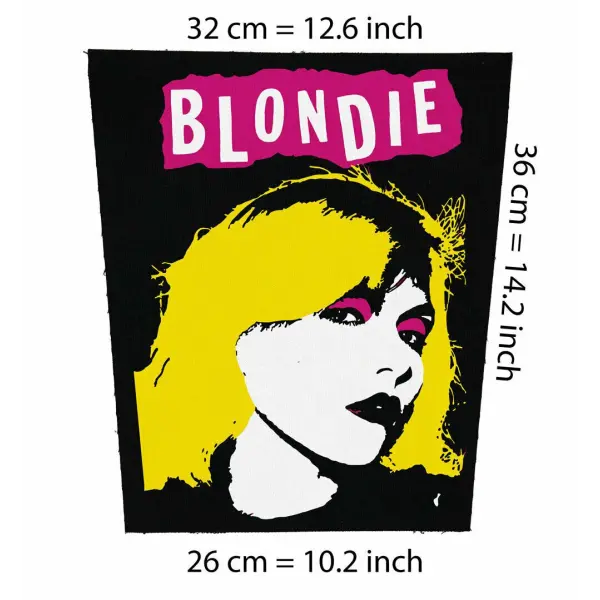 Back patch Blondie Big Back patch punk rock Ramones The Clash Buzzcocks Iggy Pop Dead Boys,Back patch 100% Canvas