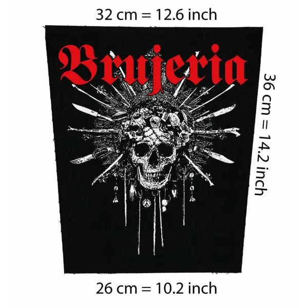 Back patch Brujeria Big Back patch Death metal grindcore hardcore DRI SOD MOD Slayer extrem,Back patch 100% Canvas