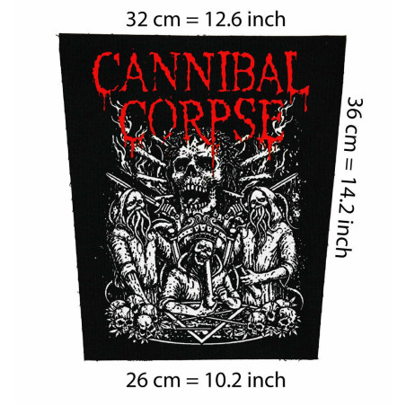 Back patch Cannibal Corpse Big back patch,Napalm Death,Anthrax,Metallica,DRI,Exodus,Kreator,Back patch 100% Canvas