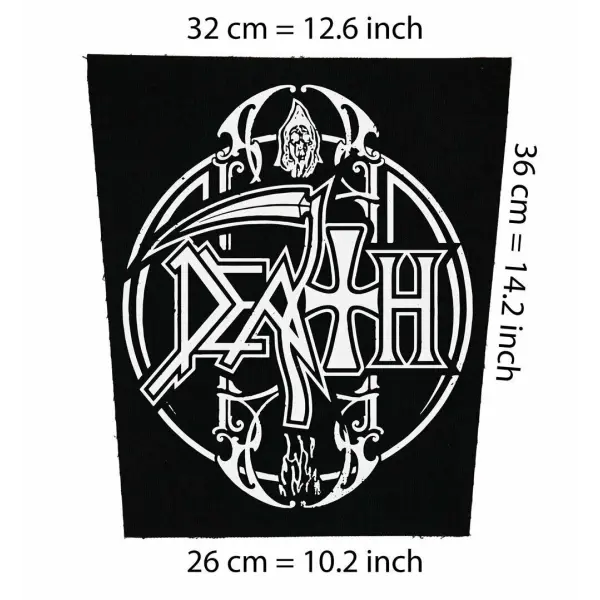 Back patch Death Backpatch anthrax metal Megadeth Slayer Sepultura Destruction Carcass DRI,Back patch 100% Canvas