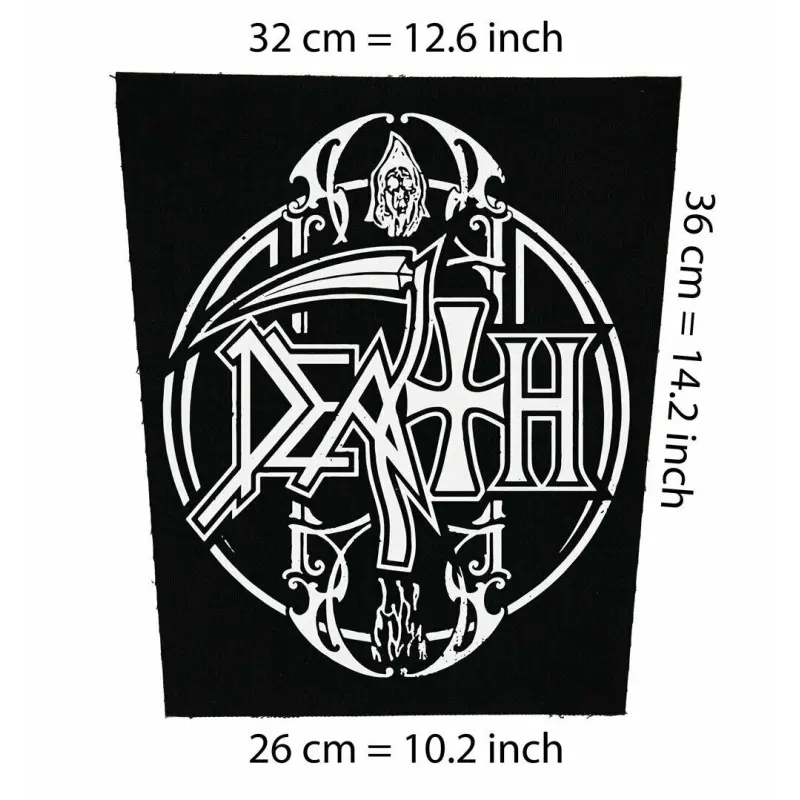 Back patch Death Backpatch anthrax metal Megadeth Slayer Sepultura Destruction Carcass DRI,Back patch 100% Canvas