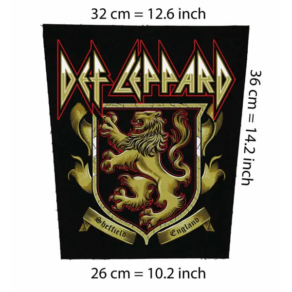 Back patch Def Leppard Big Back patch Guns n Roses,Metallica,Exsodus,Led Zepellin,Motley cr,Back patch 100% Canvas