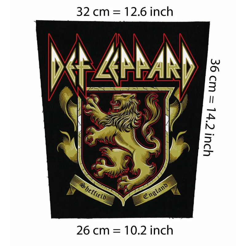 Back patch Def Leppard Big Back patch Guns n Roses,Metallica,Exsodus,Led Zepellin,Motley cr,Back patch 100% Canvas