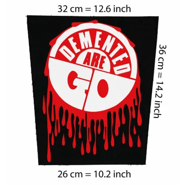 Back patch Demented Are go Psychobilly Big Back patch The Meteors Koffin Kats Mad Sin OTMAP,Back patch 100% Canvas