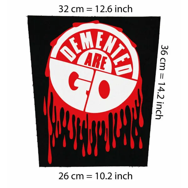 Back patch Demented Are go Psychobilly Big Back patch The Meteors Koffin Kats Mad Sin OTMAP,Back patch 100% Canvas