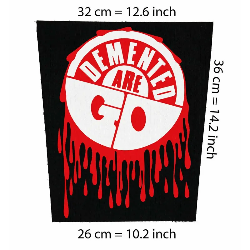 Back patch Demented Are go Psychobilly Big Back patch The Meteors Koffin Kats Mad Sin OTMAP,Back patch 100% Canvas