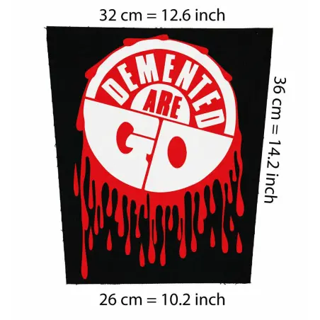 Back patch Demented Are go Psychobilly Big Back patch The Meteors Koffin Kats Mad Sin OTMAP,Back patch 100% Canvas