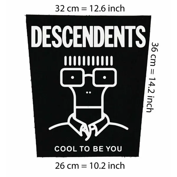 Back patch Descendents Backpatch pma punk Bad religion Rancid All Black Flag Only crime,Back patch 100% Canvas
