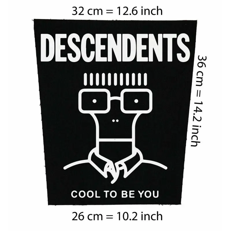 Back patch Descendents Backpatch pma punk Bad religion Rancid All Black Flag Only crime,Back patch 100% Canvas