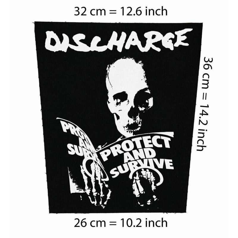 Back patch Discharge 3 Backpatch punk Exploited Sex Pistols CRASS UK Subs Chaos UK Disorder,Back patch 100% Canvas