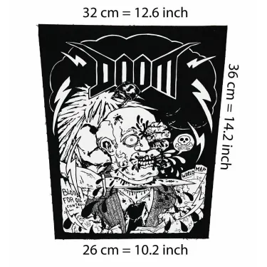 Back patch Doom blood for Back patch crust d-beat punk aus rotten chaos uk disrupt amebix,Back patch 100% Canvas