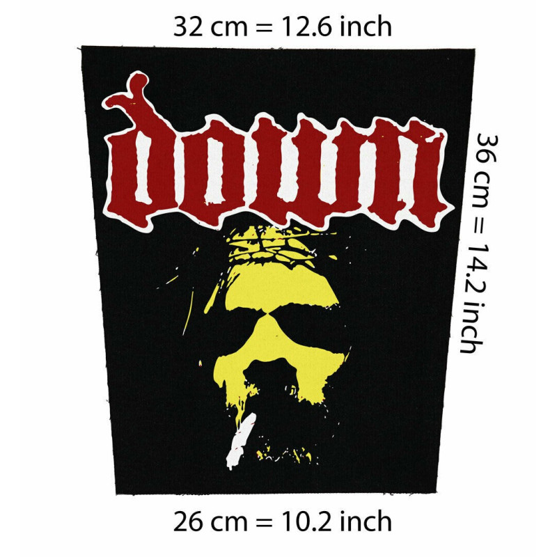 Back patch DOWN Big Back patch sludge metal Crowbar,Pantera,Superjoint Ritual,Corrosion of,Back patch 100% Canvas
