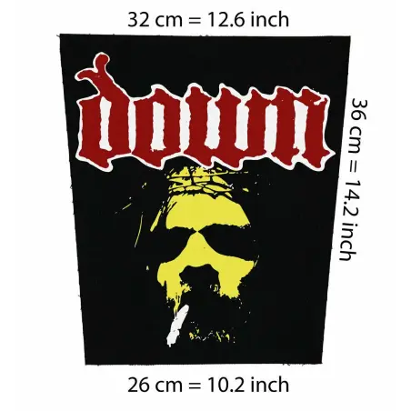 Back patch DOWN Big Back patch sludge metal Crowbar,Pantera,Superjoint Ritual,Corrosion of,Back patch 100% Canvas