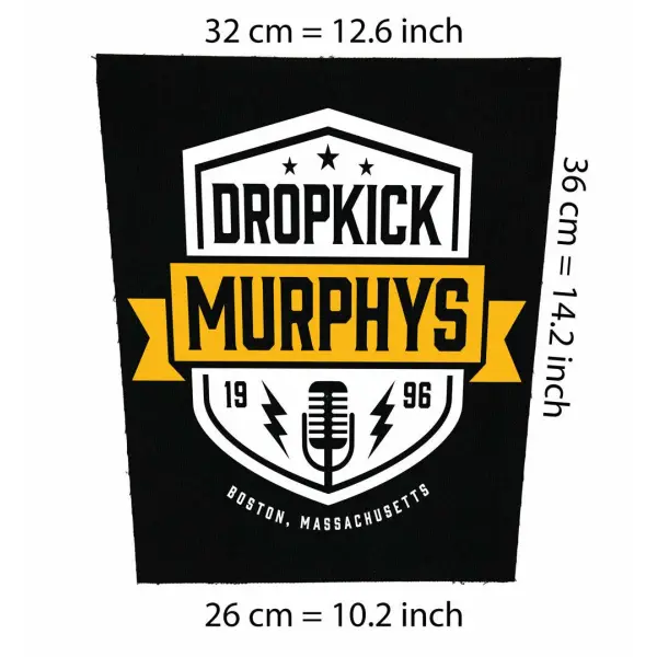 Back patch Dropkick Murphys Back patch rock Ramones The Clash Rancid Irish punk The Real M,Back patch 100% Canvas