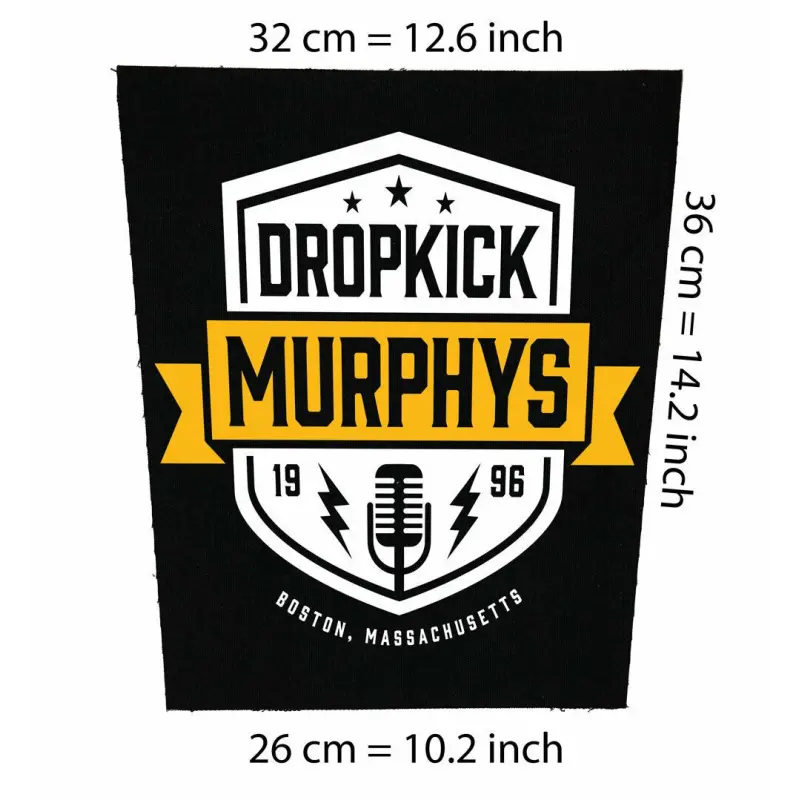 Back patch Dropkick Murphys Back patch rock Ramones The Clash Rancid Irish punk The Real M,Back patch 100% Canvas