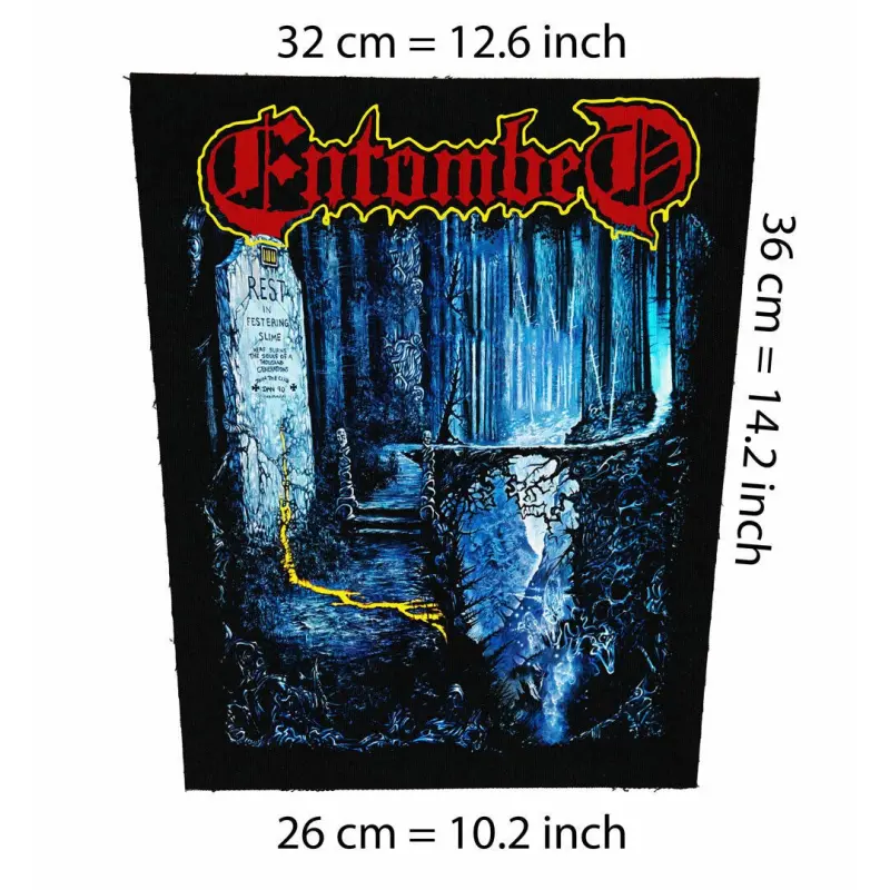 Back patch Entombed-Left Hand Path,Big back patch Dismember,death metal,Napalm Death,Carcas,Back patch 100% Canvas