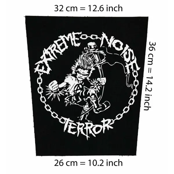 Back patch Extreme Noise Terror Back patch crust d-beat punk aus rotten disrupt amebix doom,Back patch 100% Canvas