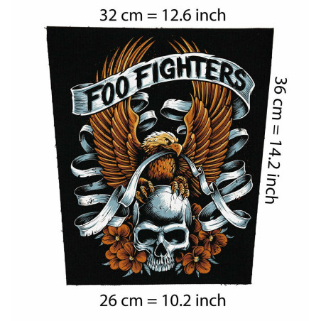 Back patch Foo Fighters 2 Big Back patch Nirvana,The Fire Theft,Sunny Day Real Estate,Screa,Back patch 100% Canvas