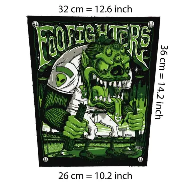 Back patch Foo Fighters monster Big Back patch Nirvana,The Fire Theft,Sunny Day Real Estate,Back patch 100% Canvas