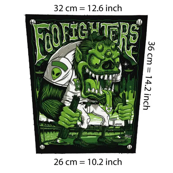 Back patch Foo Fighters monster Big Back patch Nirvana,The Fire Theft,Sunny Day Real Estate,Back patch 100% Canvas