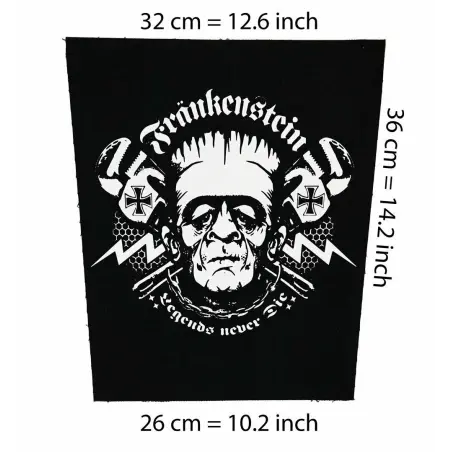 Back patch Frankenstein Backpatch MadSin Demented Are go Psychobilly Hillbilly Moon explosi,Back patch 100% Canvas