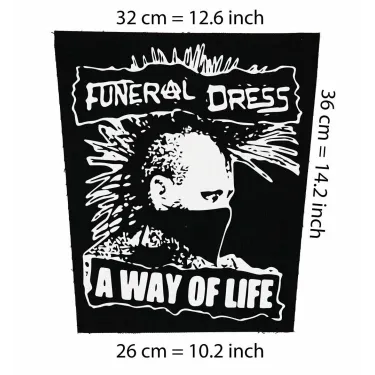 Back patch Funurel Dress BIg Back patch Canvas,street punk,The Casualties,Dead Kennedys,CRA,Back patch 100% Canvas