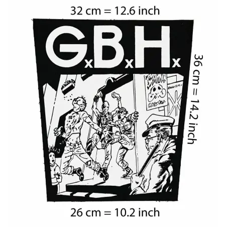 Back patch GBH Back patch punk rock Exploited Sex Pistols CRASS UK Subs Discharge Chaos UK,Back patch 100% Canvas