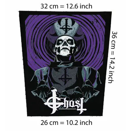 Back patch Ghost Back patch Volbeat,Twin Temple,Black Sabbath,Pentagram,Judas Priest,Kiss,Back patch 100% Canvas