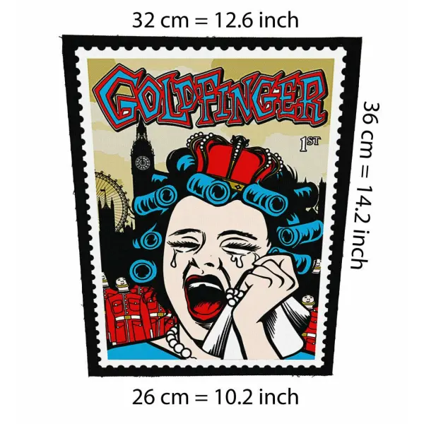 Back patch Goldfinger Big back patch punk,ska,Reel Big Fish,Green day,Less Than Jake,Save F,Back patch 100% Canvas