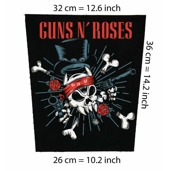 Back patch Guns N Roses Backpatch motley crue posion rock n roll ac-dc Slash's Snakepit axl,Back patch 100% Canvas