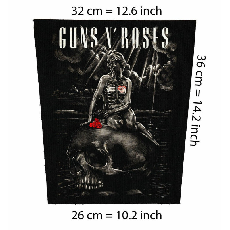 Back patch Guns N' Roses Big back patch Motorhead,Metallica,Exsodus,Overkill,Black Sabbath,Back patch 100% Canvas