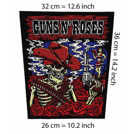 Back patch Guns n' Roses Big back patch Motorhead,Metallica,Exsodus,Overkill,Black Sabbath1,Back patch 100% Canvas, Custom Patch