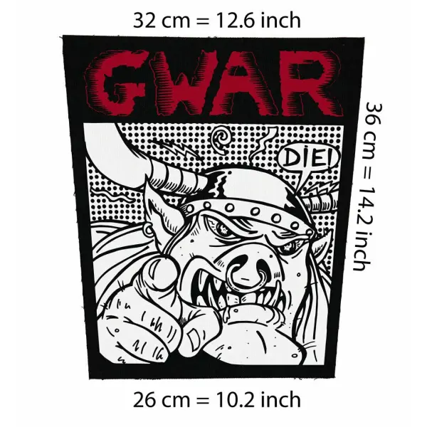 Back patch GWAR Big Back patch metal crossover Green Jelly Hagfish Rise Against Death Piggy,Back patch 100% Canvas