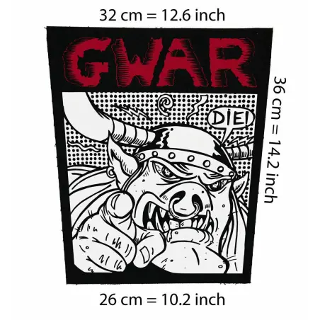 Back patch GWAR Big Back patch metal crossover Green Jelly Hagfish Rise Against Death Piggy,Back patch 100% Canvas