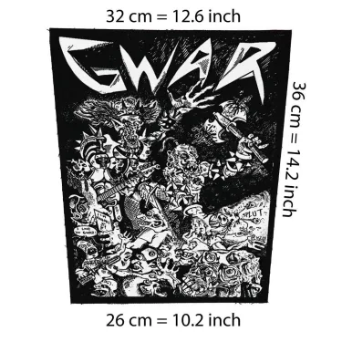 Back patch GWAR death Big Back patch metal crossover Green Jelly Hagfish Rise Against,Back patch 100% Canvas
