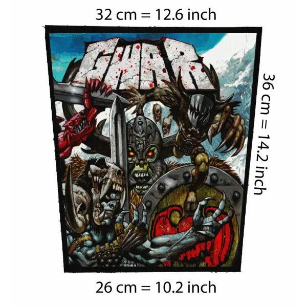 Back patch GWAR Monsters Big back patch Anthrax,Suicidal Tendencies,DRI,Green Jelly,Hagfish,Back patch 100% Canvas