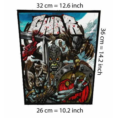 Back patch GWAR Monsters Big back patch Anthrax,Suicidal Tendencies,DRI,Green Jelly,Hagfish,Back patch 100% Canvas