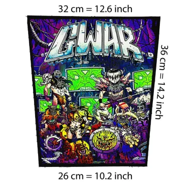 Back patch GWAR orgasmagedon Big Back patch metal crossover Green Jelly Hagfish Rise Agains,Back patch 100% Canvas