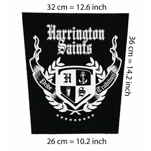 Back patch Harrington Saints Back patch streetpunk oi The Casualties The Krays 4Skins Skin,Back patch 100% Canvas