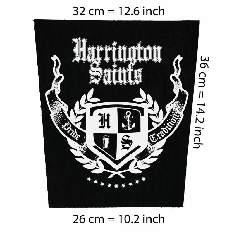 Back patch Harrington Saints Back patch streetpunk oi The Casualties The Krays 4Skins Skin,Back patch 100% Canvas