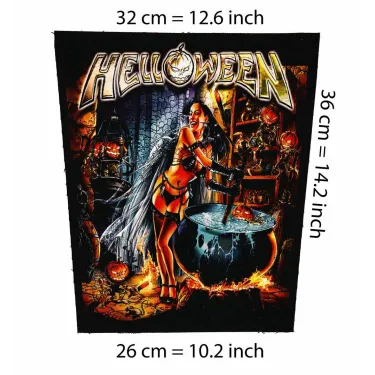 Back patch Helloween Big back patch Blind Guardian,Sabaton,DragonForce,Grave Digger,Rage,Ru,Back patch 100% Canvas