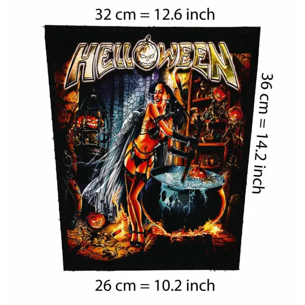 Back patch Helloween Big back patch Blind Guardian,Sabaton,DragonForce,Grave Digger,Rage,Ru,Back patch 100% Canvas