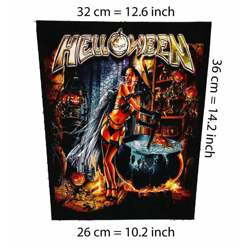 Back patch Helloween Big back patch Blind Guardian,Sabaton,DragonForce,Grave Digger,Rage,Ru,Back patch 100% Canvas