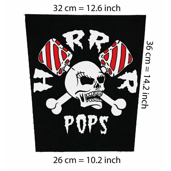 Back patch Horrorpops Backpatch MadSin Demented Are go Psychobilly Hillbilly Moon explosion,Back patch 100% Canvas