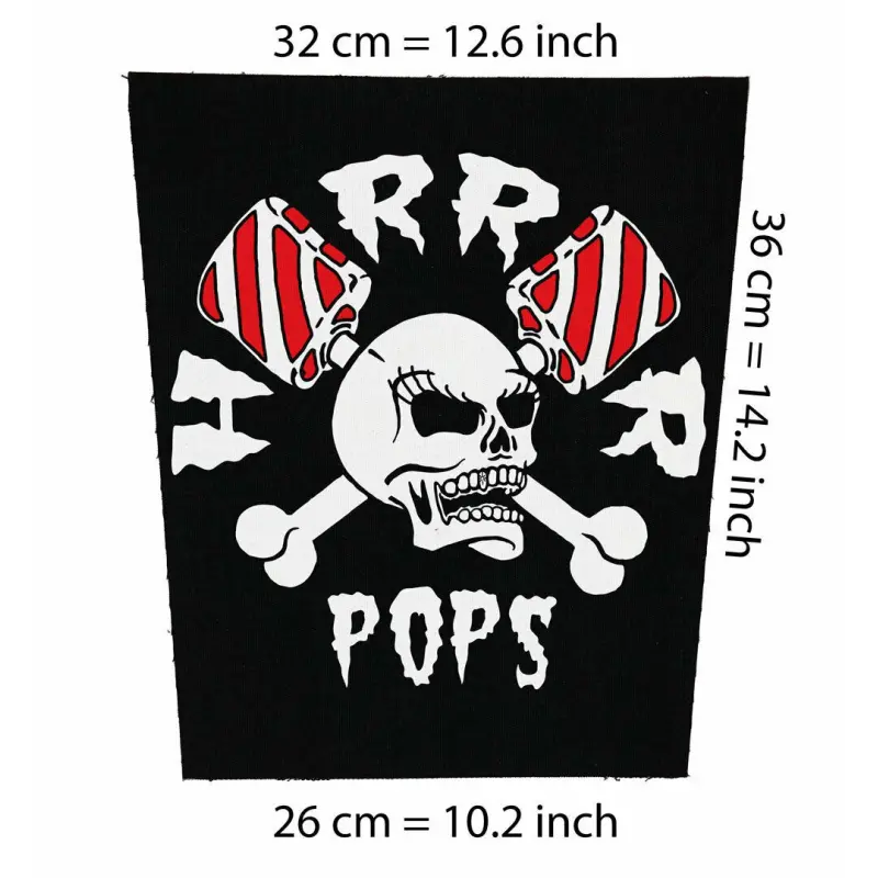 Back patch Horrorpops Backpatch MadSin Demented Are go Psychobilly Hillbilly Moon explosion,Back patch 100% Canvas