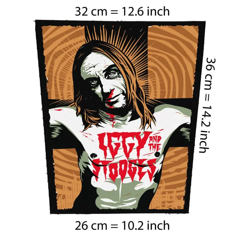 Back patch Iggy and the Stooges Big back patch Ramones,The Clash,Dead boys,Sex Pistols,Joe,Back patch 100% Canvas
