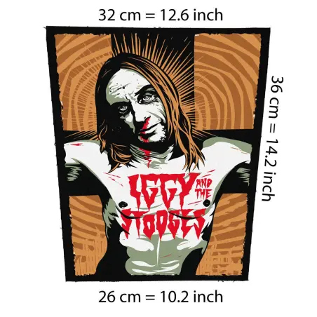 Back patch Iggy and the Stooges Big back patch Ramones,The Clash,Dead boys,Sex Pistols,Joe,Back patch 100% Canvas