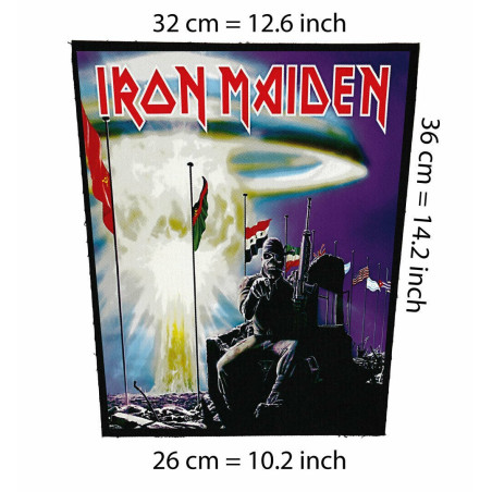 Back patch Iron Maiden 2 minutes to midnight Big backpatch Motorhead,Guns n Roses,Metallica,Back patch 100% Canvas