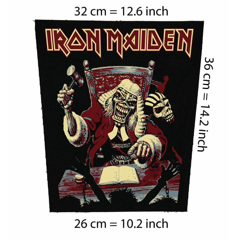 Back patch Iron Maiden Big Back patch heavy metal speed England NWOTBHM Eddie judge,Back patch 100% Canvas