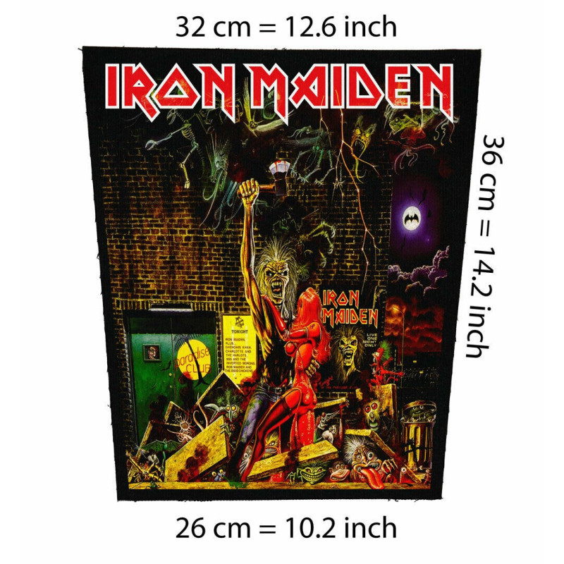 Back patch Iron Maiden Bring your daughter Big backpatch Motorhead,Guns n Roses,Metallica,Back patch 100% Canvas